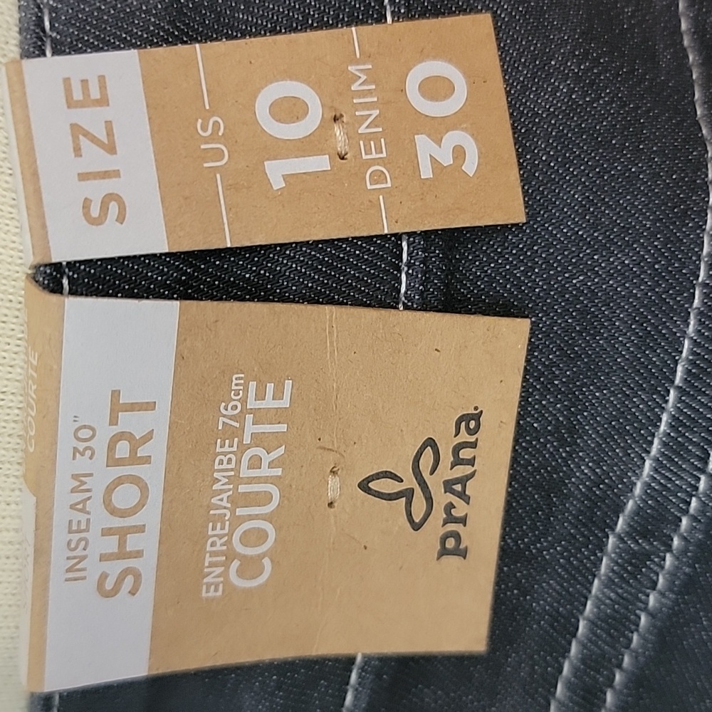 PRANA Kayla Gray Black Mid-Rise Short Inseam Stretch Organic Cotton Jeans 10/30 - Picture 6 of 9